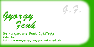 gyorgy fenk business card